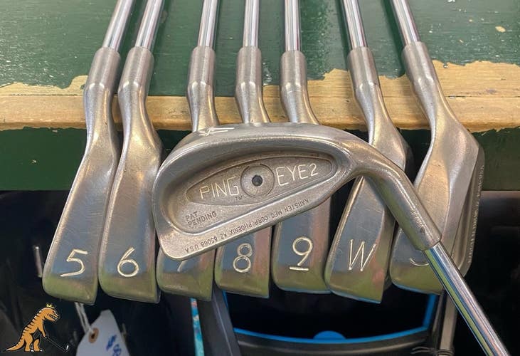 Used Ping Eye 2 Black Dot Iron Set 4-PW-SW ZZ Lite Regular Flex Steel