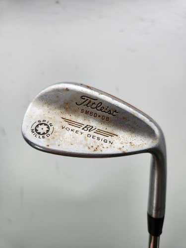 2009 TITLEIST VOKEY SPIN MILLED CHROME WEDGE 60/08 WEDGEFLEX 34.75" POOR
