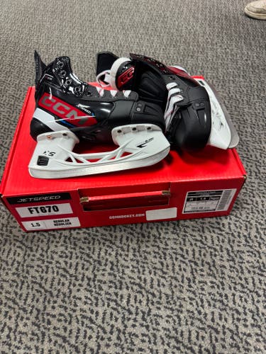 CCM FT670 Size 1.5 Regular Width Skates