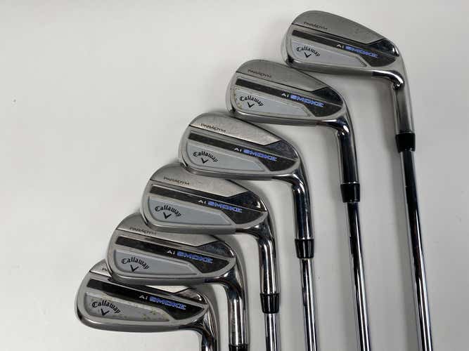 Callaway Paradym Ai Smoke Iron Set 6-PW+GW  Elevate MPH 95g Stiff Steel RH +1"