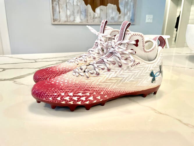 Under Armour Spotlight Clone 3.0 MC Mens Size 13 Football Cleats Red & White
