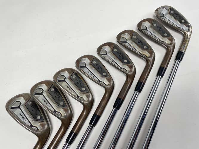 Callaway Apex TCB Raw 21 Iron Set 4-PW+AW Project X LZ 6.0 Regular Steel Mens RH