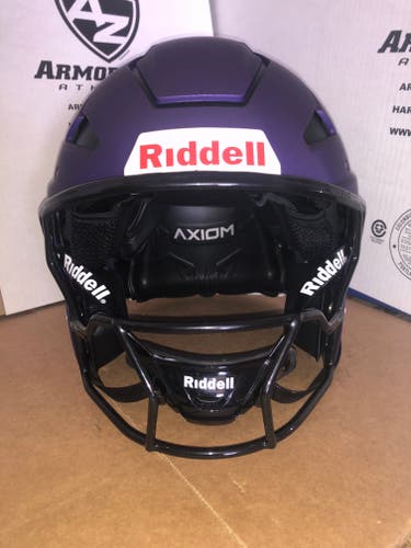 NEW RIDDELL ADULT AXIOM ADULT HELMET - SIZE 7 1/4" - FLAT PURPLE METALLIC