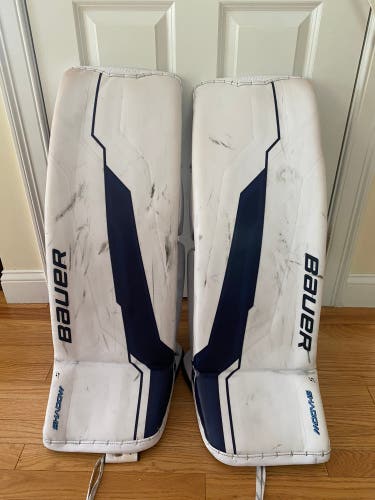 Large 2024 Bauer Supreme Shadow Goalie Leg Pads Pro Stock (Used)