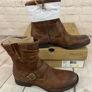 Brn F06126 Women's Virgo Boots Tobacco Distressed Suede Rust Brown US 8 M