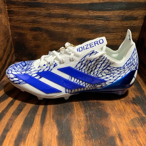 adidas Adizero Electric Mens Size 10 Football Cleats White Navy Blue NEW adidas Adizero Electric Football Cleats - White | Free  main image 4