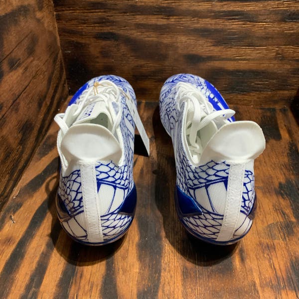 NEW Adidas Electric Football Cleats IH8569 Size 11 Blue White Adidas Adizero Electric Football Cleats Snake Attack Blue  main image 4