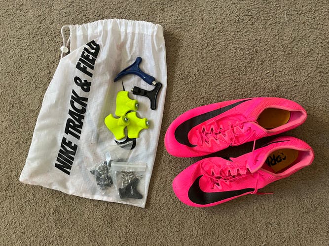 Pink Men's Track Spikes Adult Size M 11.5 (W 12.5) Nike (Barely Used)