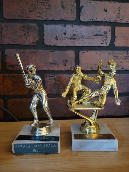 Pair of Vintage 1980s Baseball Trophies