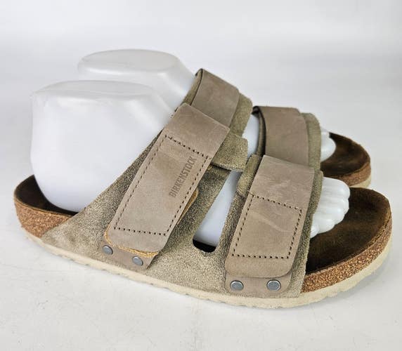 Birkenstock Uji Taupe Nubuck  Suede Leather Slip On Sandals Women's Size: 40 / 9