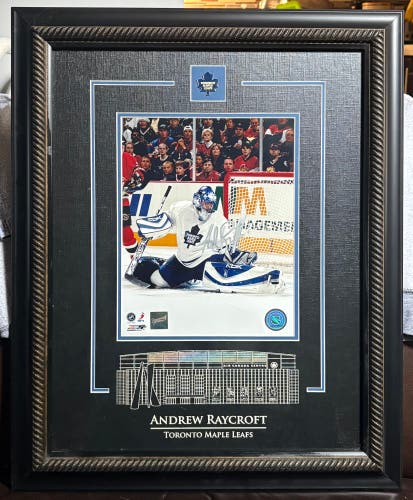 Framed & Signed Andrew Raycroft TML/ACC Plaque