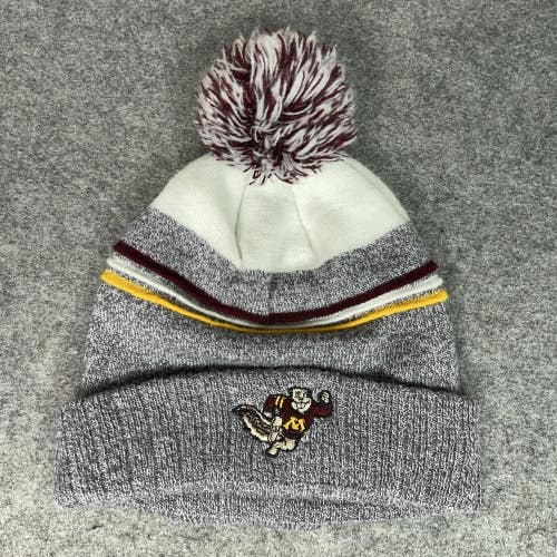 Minnesota Golden Gophers Hat Cap Beanie Gray White Maroon NCAA Football Mens