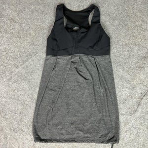Lululemon Tank Womens 6 Gray Black Athletic Run Your Heart Out Workout Gym Logo