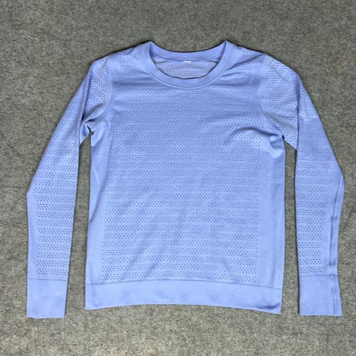 Lululemon Shirt Womens Medium Breeze By Purple Long Sleeve Vented Workout Gym