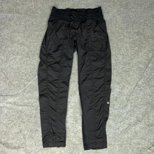 Lululemon Pants Womens 6 Black Dance Studio Jogger Drawstring Athletic Gym Sport