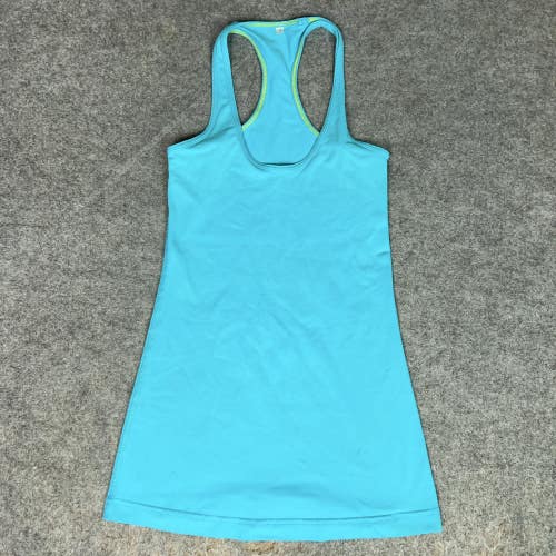 Lululemon Tank Top Womens 2 Blue Racerback Athletic Gym Yoga Workout Shirt Logo