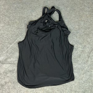 Lululemon Tank Top Womens Size 8 Black Built In Bra Athletic Yoga Workout Logo