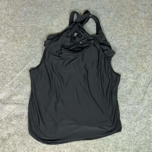 Lululemon Tank Top Womens Size 8 Black Built In Bra Athletic Yoga Workout Logo