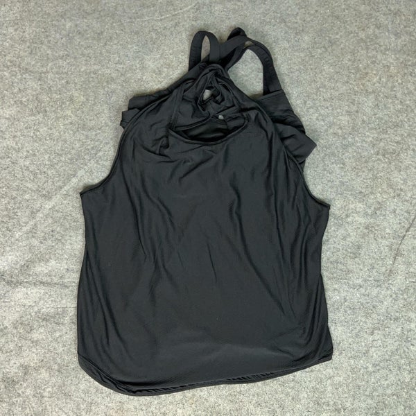 Lululemon Tank Top Womens Size 8 Black Built In Bra Athletic Yoga Workout Logo