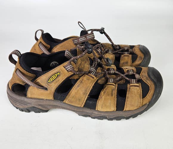 KEEN Targhee III Men's Hiking Sport Sandals Closed Toe Waterproof Brown Size 10