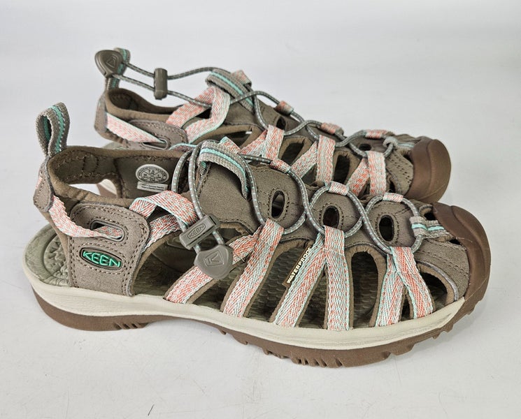 KEEN Whisper Waterproof Sport Sandals Shoe Women's Size: 7.5 Grey - Turqouise