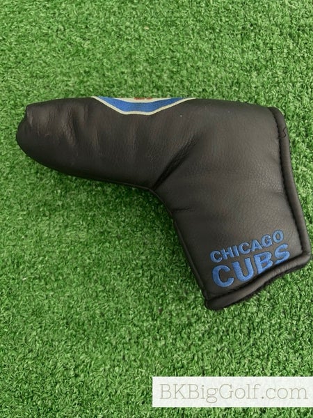 Chicago Cubs Black Leather Blade Putter Headcover