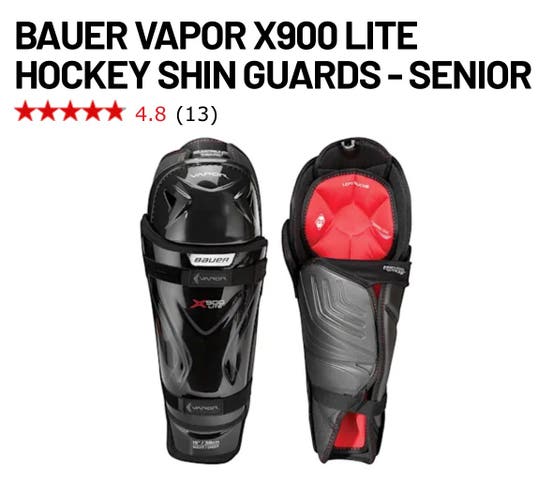 Senior Bauer vapor x900 lite 14" Shin Pads  (Used)