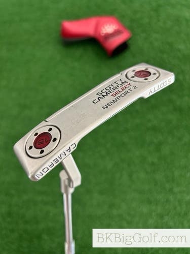 LH Titleist Scotty Cameron Select Newport 2 34 Putter w Headcover