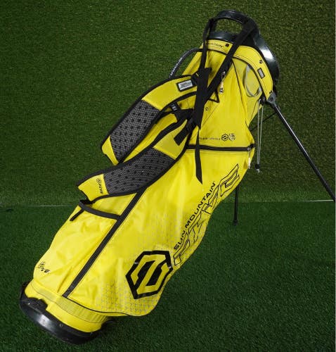 SUN MOUNTAIN TWO-5, 2.5 lb ULTRALIGHT STAND BAG 4 WAY GOLF BAG, YELLOW & BLACK!!
