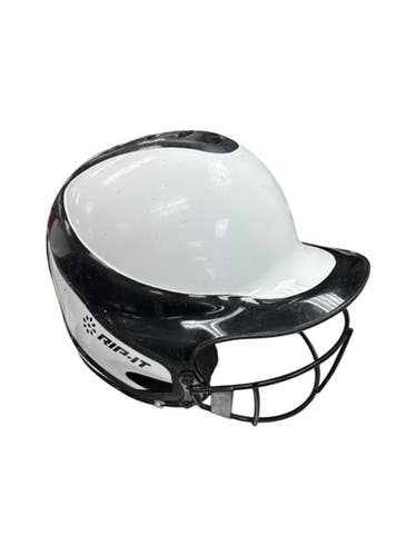 Used RIP-IT BLK/WHT S/M 6-6 7/8 Batting Helmet w/Mask Black And White S/M 11862-S000090219