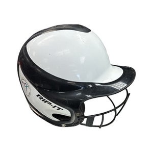 Used RIP-IT BLK/WHT M/L 6 1/2 - 7 3/8 Batting Helmet w/Mask Black And White M/L 11862-S000090220
