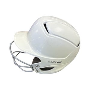 Used Easton ALPHA BAP-11S 6 1/4 - 6 7/8 Batting Helmet w/Mask White SM 11862-S000090221