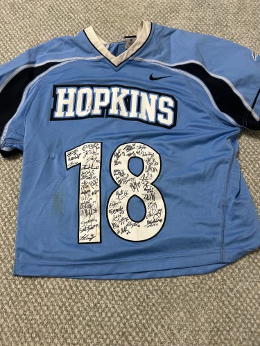 Game Worn And Signed John’s Hopkins Lacrosse Jersey