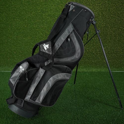 COUGAR TI CAT 34 TALL JR. KIDS STAND BAG 5 WAY GOLF BAG, BLACK / GRAY ~ LOOK!!