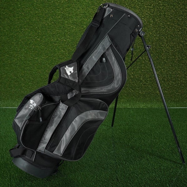 COUGAR TI CAT 34 TALL JR. KIDS STAND BAG 5 WAY GOLF BAG, BLACK / GRAY ~ LOOK!!