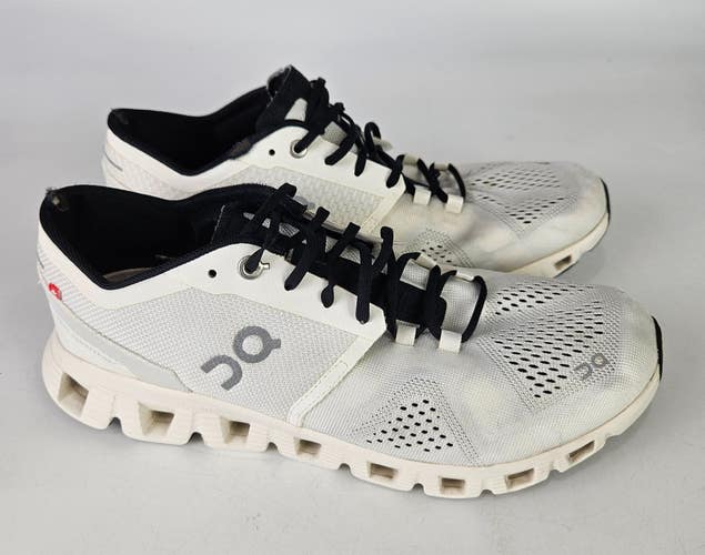 On Cloud X Womens Size 9.5 White Black Athletic Running Walking Shoes Sneakers