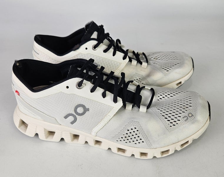 On Cloud X Womens Size 9.5 White Black Athletic Running Walking Shoes Sneakers