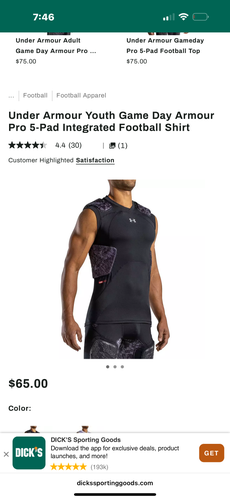 Youth Large Under Armour (Used)