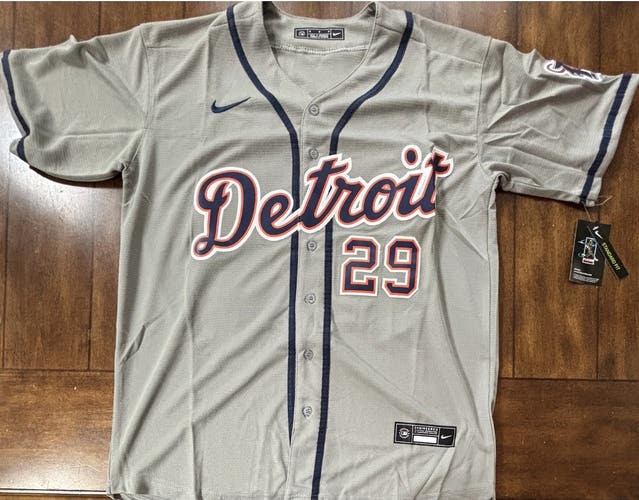 Detroit Tigers Tarik Skubal Gray Away Jersey Adult Medium NWT