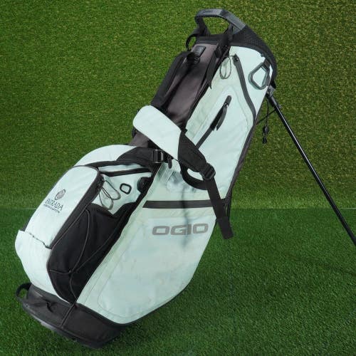 OGIO XIX WOMEN'S STAND BAG 5 WAY LADIES GOLF, AQUA SEAFOAM / BLACK ~ CLUB LOGO!