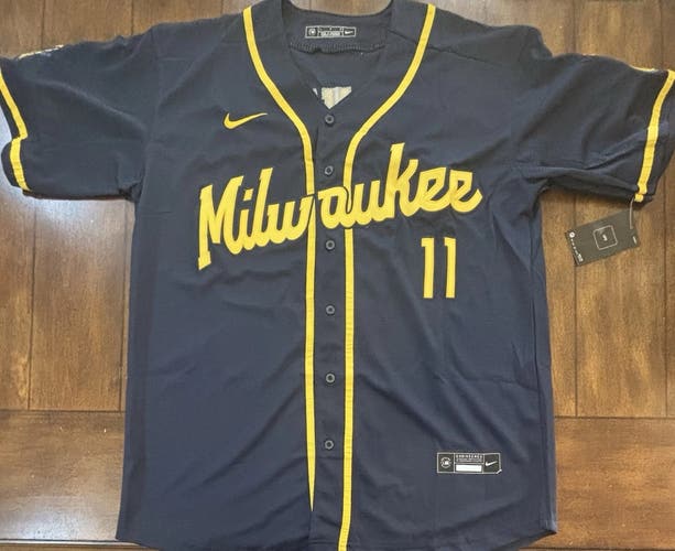Jackson Chourio Milwaukee Brewers Jersey Adult Large NWT