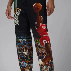 Nike Air Jordan Printed Twill Pants Black HF0045-010 Men's Size 32 NWT $200