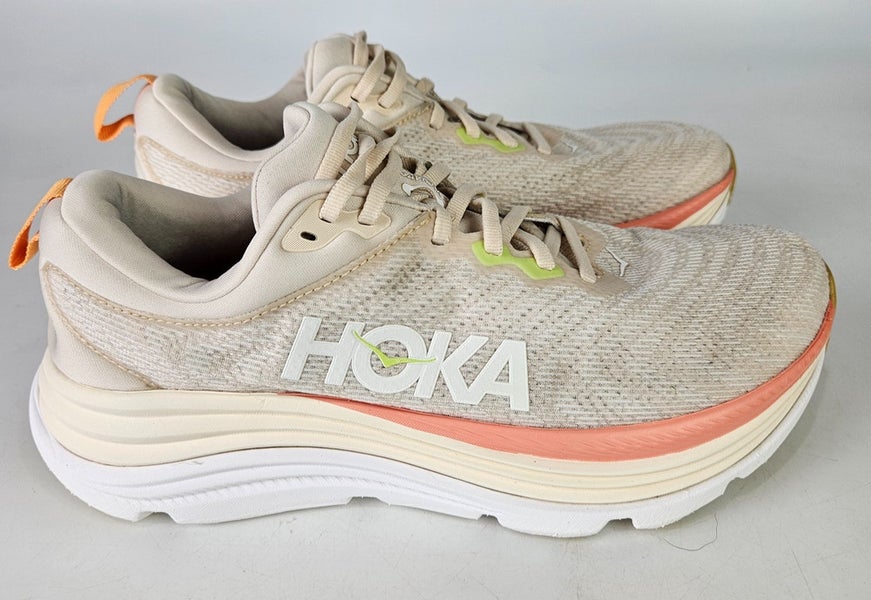 Hoka One One Womens Gaviota 5 1134235 VLG Beige Running Shoes Sneaker Size 9.5 B
