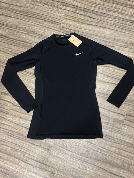 Nike Pro Dri Fit Long Sleeve Compression Shirt Adult Large Black New