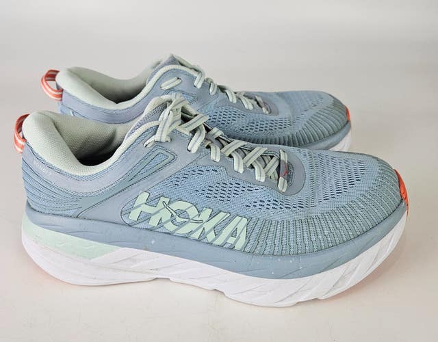 Hoka One One Womens Bondi 7 1110531 BFBG Blue Running Shoes Sneakers Size 7.5 D