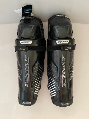 New Senior Bauer Supreme S190 Hockey Shin Pads 16” guards