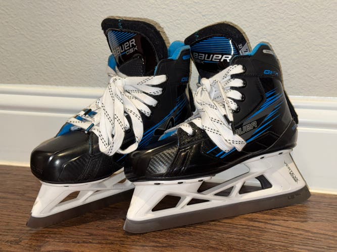 Bauer GSX Hockey Goalie Skates Extra Wide Width Size 4 (Used)