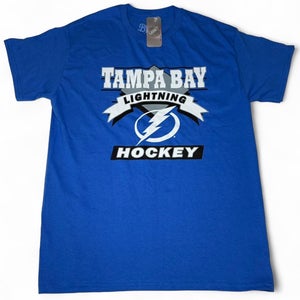 TAMPA BAY LIGHTNING SIZE MEDIUM BLUE SHORT SLEEVE SHIRT NWT