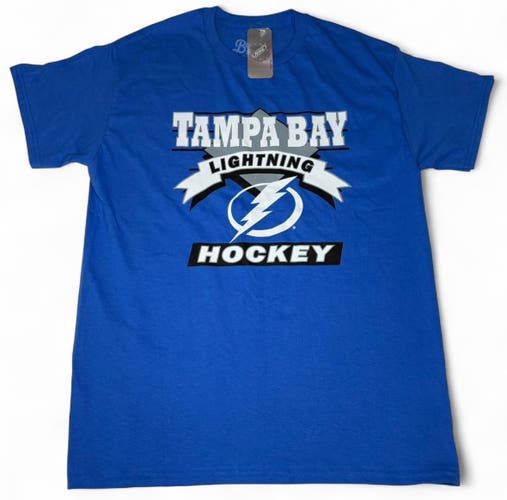 TAMPA BAY LIGHTNING SIZE MEDIUM BLUE SHORT SLEEVE SHIRT NWT