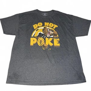 BOSTON BRUINS UNISEX SIZE XL GRAY SHORT SLEEVE SHIRT DON’T POKE THE BEAR HOCKEY CHOWDAHEADZ